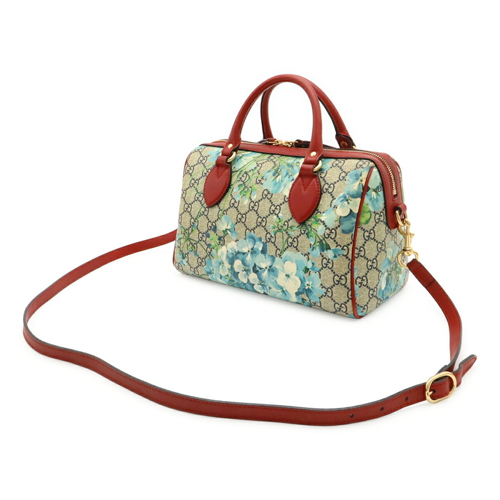 GUCCI GG Blooms Supreme Handbag/Shoulder Bag, Flower Pattern, Beige/Red, 409529 - Picture 3 of 9